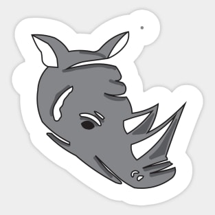 rhinoceros head Sticker